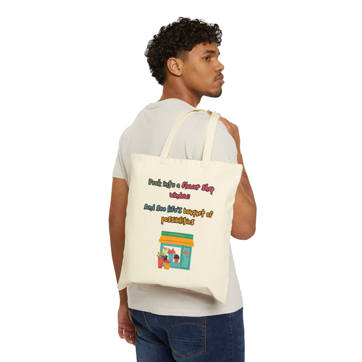 Blooms &amp; Bouquets Canvas Tote Bag