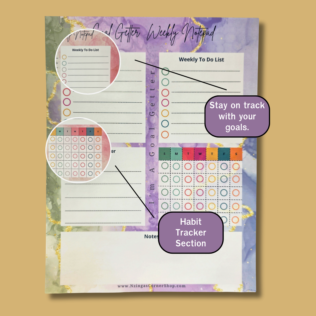 💜 Royal Plans – Crowned Vision Notepad