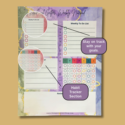 💜 Royal Plans – Crowned Vision Notepad