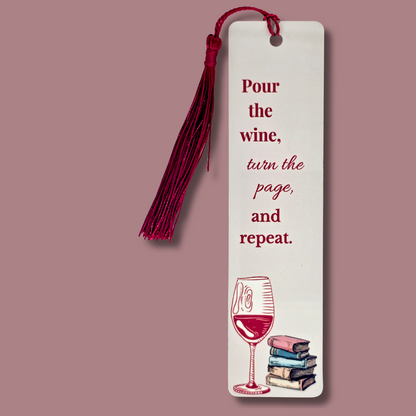 Wine &amp; Words Aluminum Bookmark