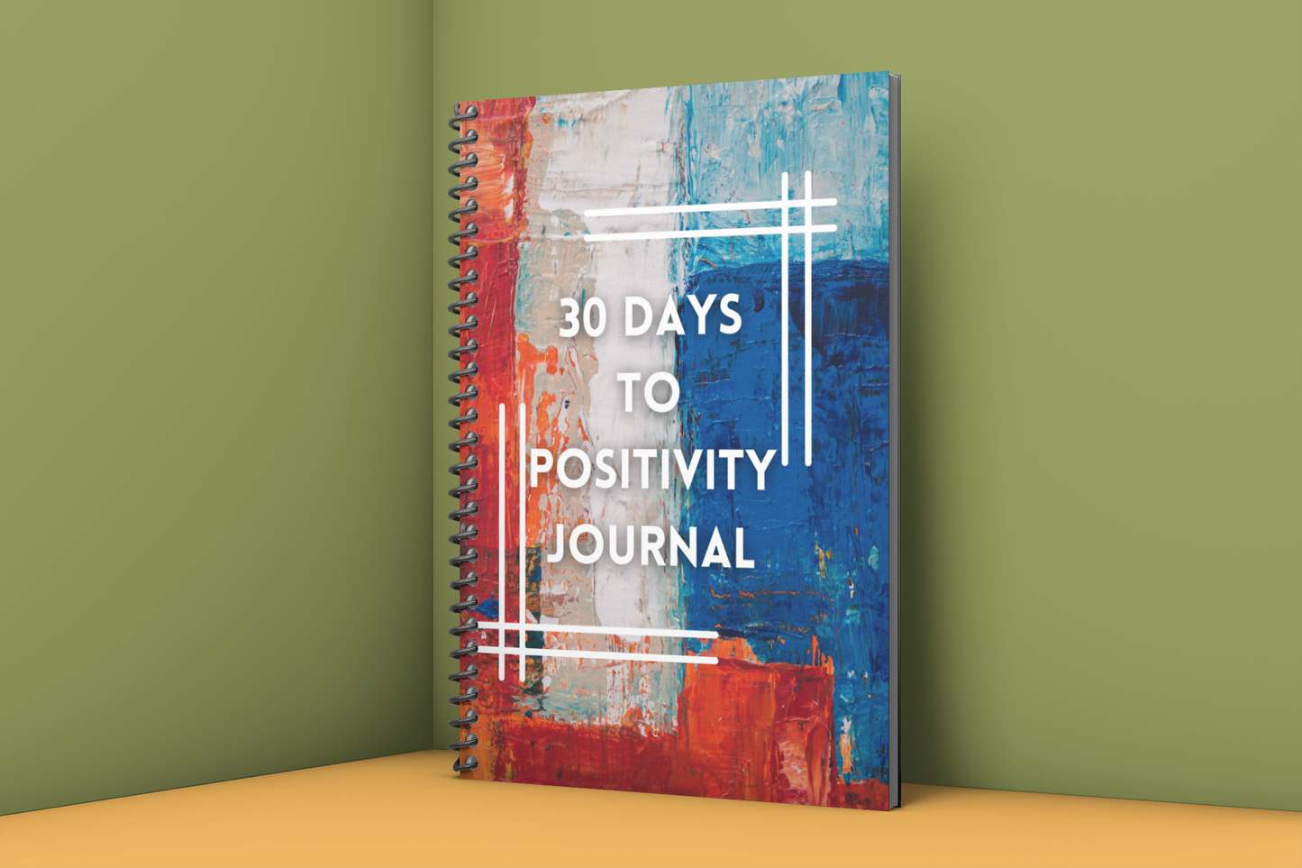 30 Days to Positivity Journal: Red Paint Stripes